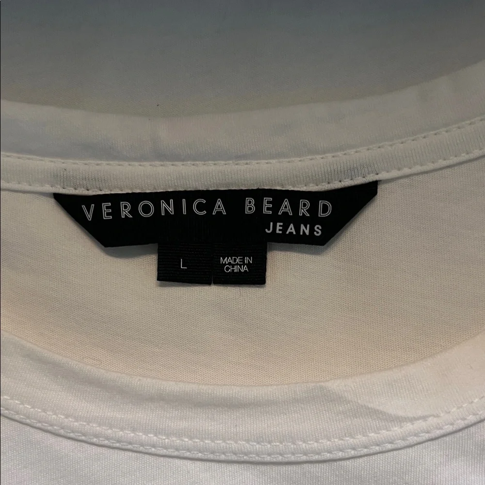 Bea Ruffle Pima Cotton T-shirt - white large - Picture 2 of 5